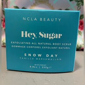 New NCLA Beauty Hey, Sugar exfoliating body scrub snow day vanilla sugar scent